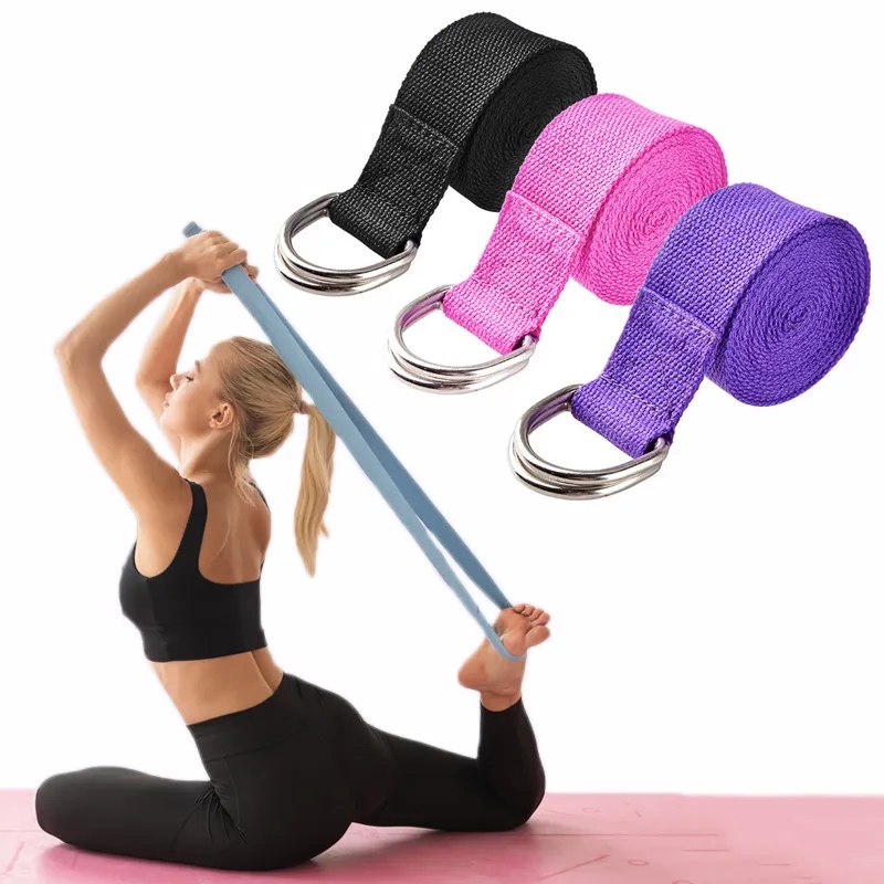 D Ring Strap - 183*3.8 cm Yoga Kayışı Pamuk Egzersiz
