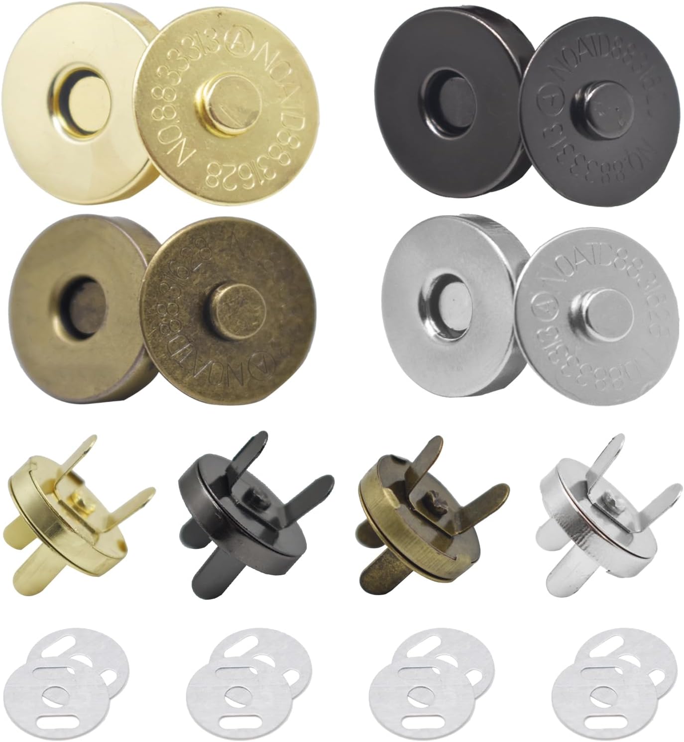 Snap Fastener Set - 10 Set Manyetik Çıtçıtlı Düğmeler, Metal