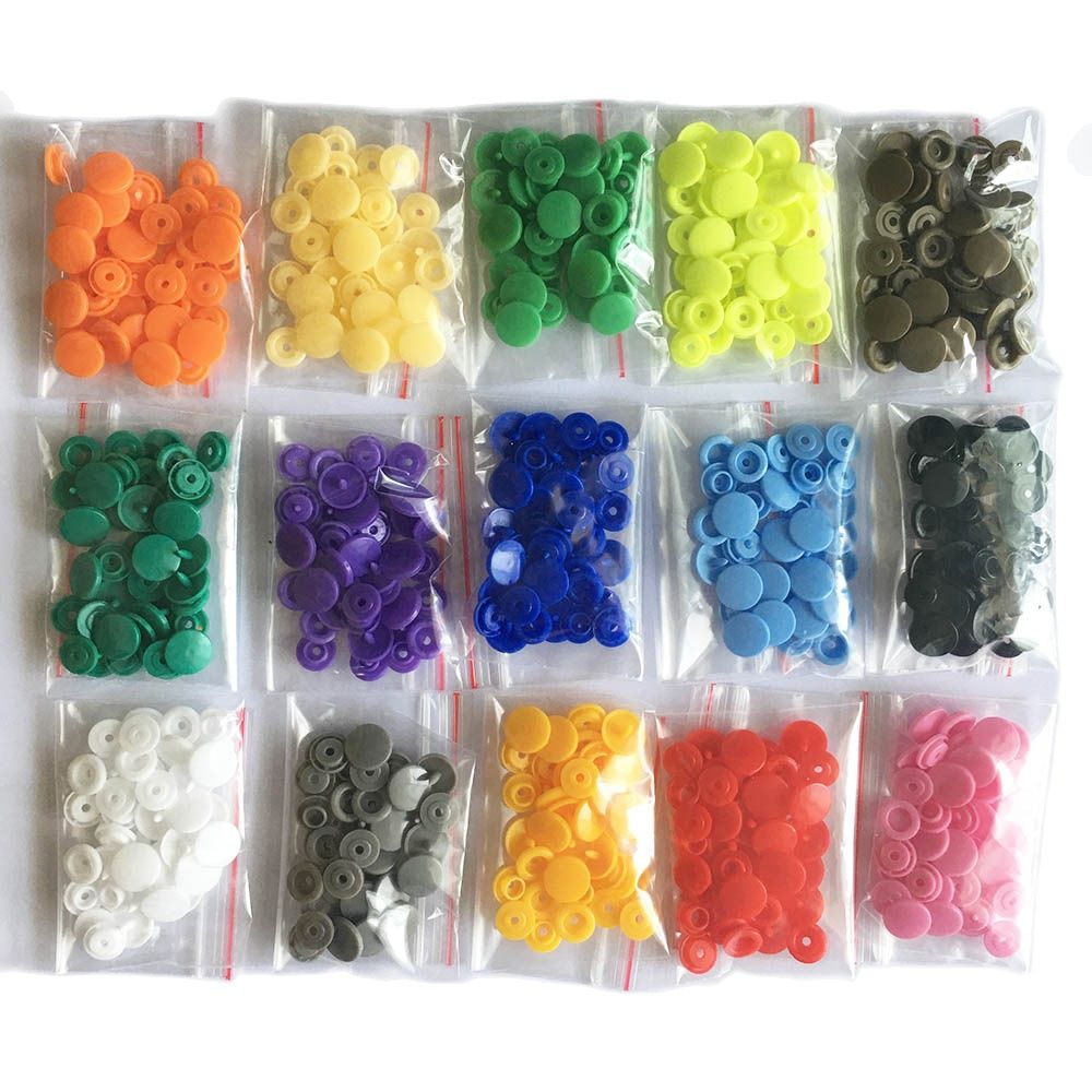 Snap Fastener Set - 50 takım Yuvarlak Snaps Düğmeler Önlük